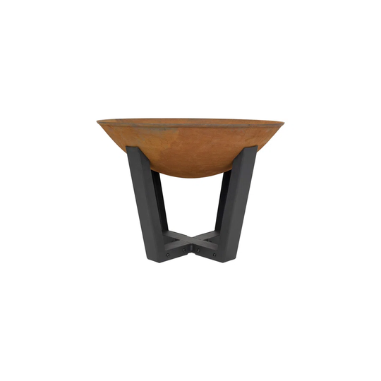 Small Oxidised Firepit, Natural Rusted And Black, 41.0 Cm*56.0 Cm*32.0 Cm