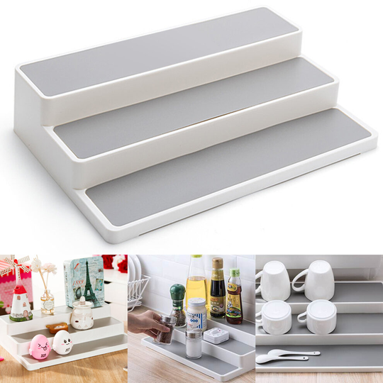 Stepped Crucible Holder Kitchen Cupboard Organiser Storage Tool