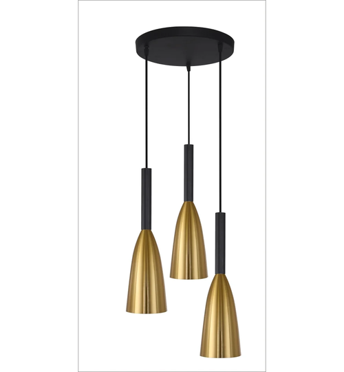 3-Light Kitchen Island Cone Pendant