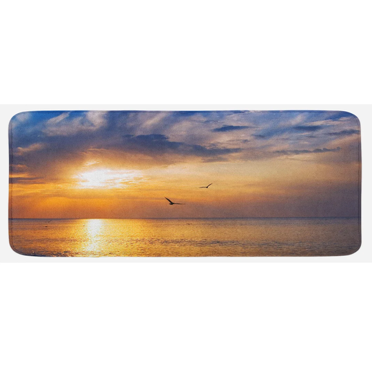 Birds Kitchen Mat Early Morning Sunrise
