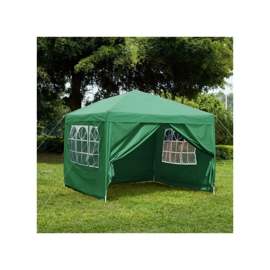 (Green) Pop Up Gazebo 2.5x2.5m Folding Garden Party Shelter