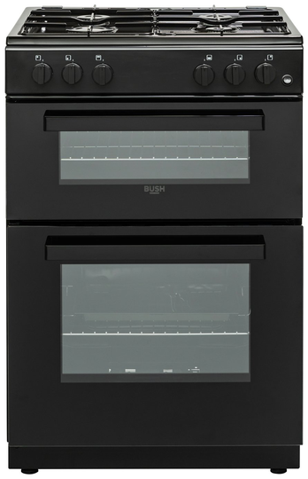 Bush BGC60DBX 60cm Double Oven Gas Cooker - Black