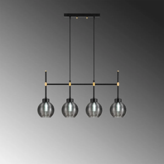 Parnassus 4 - Light Kitchen Island Globe Pendant with Glass Accents