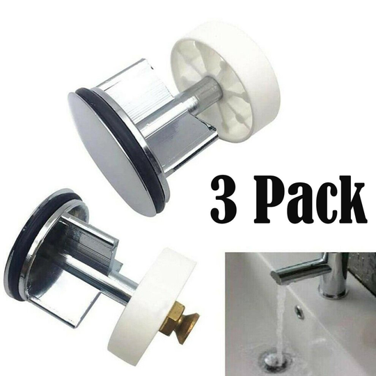 (3 Pack) 40MM HEAVY CHROME PLATED BASIN WASTE SINK UK