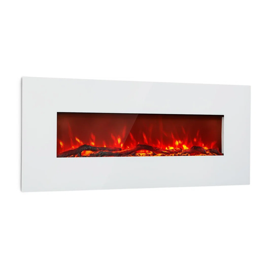 Lausanne Long Recessed Wall Mounted Electric Fire