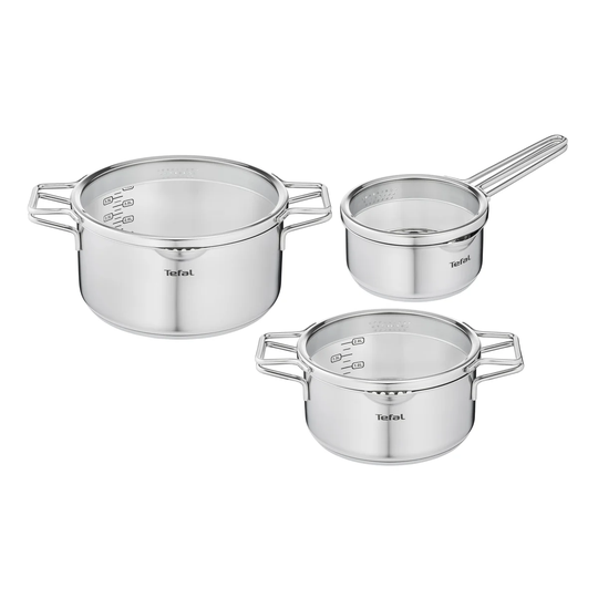 Tefal Nordica sauce pan set 6 pieces Stainless steel