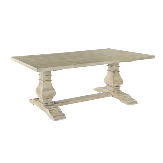 Catalpa 200 Cm Solid Wood Trestle Dining Table