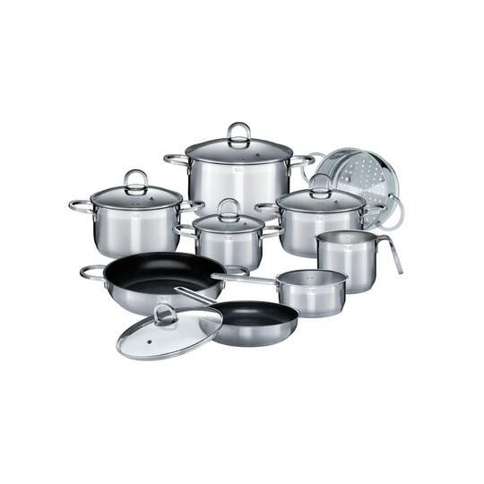 GSW 9 Pieces Stainless Steel Non Stick Cookware Set