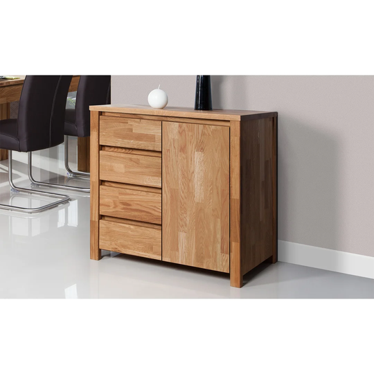 Fugate 80 Cm Wide 4 Drawer Beech Wood Sideboard