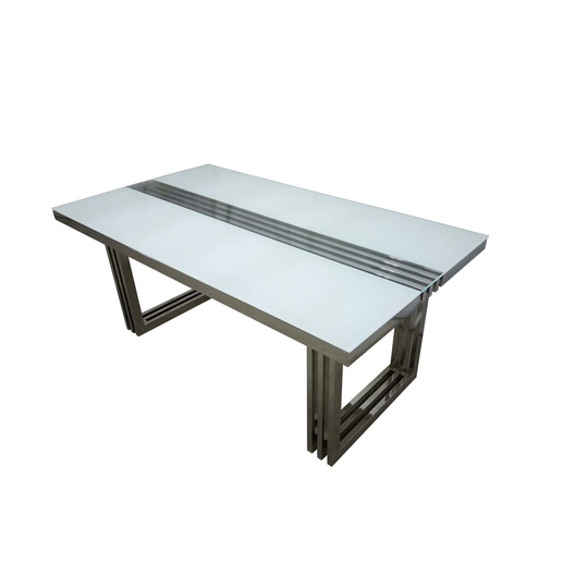 1.8m Dining Table - Glass