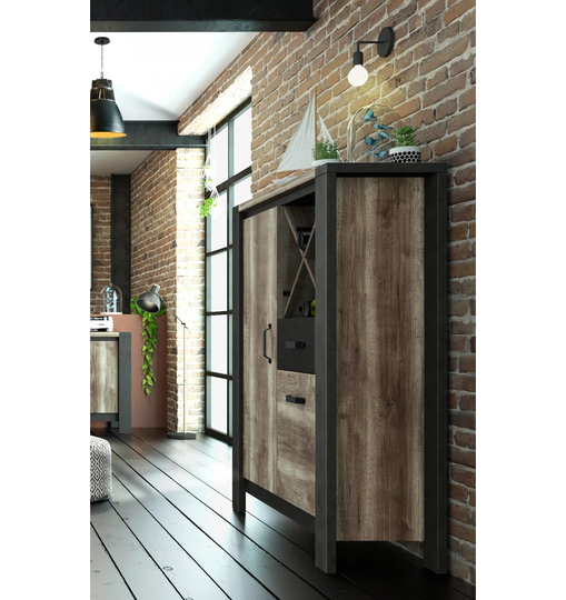 121 Cm Wide 1 Drawer Highboard