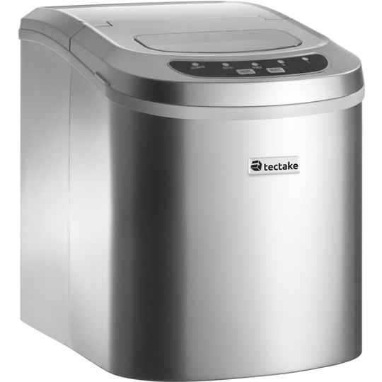 tectake Ice maker bullet ice - ice machine, ice cube maker, ice maker machine - silver