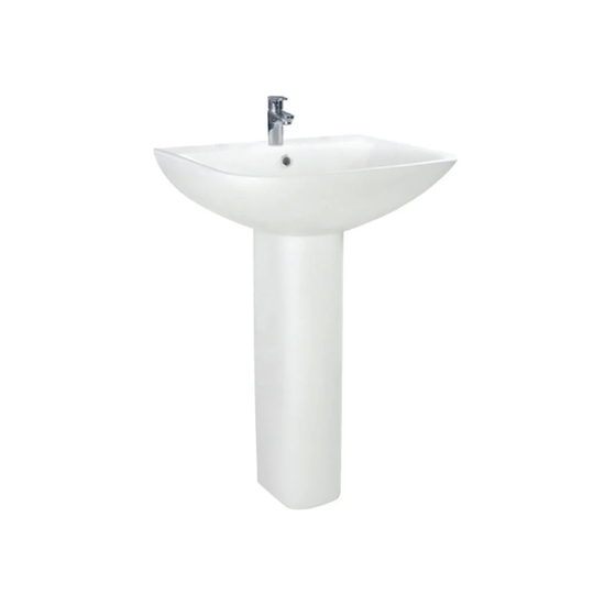 Master Vitreous China Vitreous China Square Basin Bathroom Sink with Overflow
