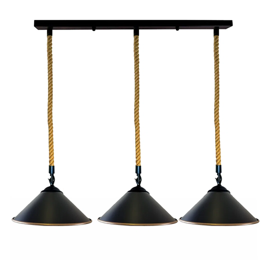 Vintage Retro Industrial Loft Cone Hemp Pendant Light Retro Lamp