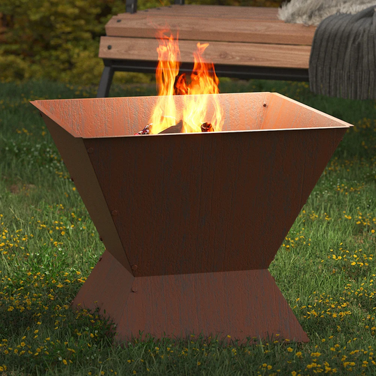 Walhill 50Cm H x 60Cm W Steel Wood Burning Outdoor Fire Pit