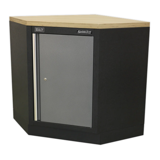35.83" H x 34.06" W x 34.06" D Modular Corner Floor Cabinet