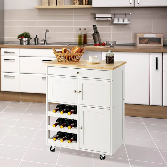 Jabien 67Cm Wide Rolling Kitchen Trolley