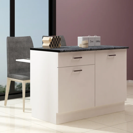Maxson Kitchen Island with Marble