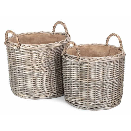 Edgao Rattan Log Carrier