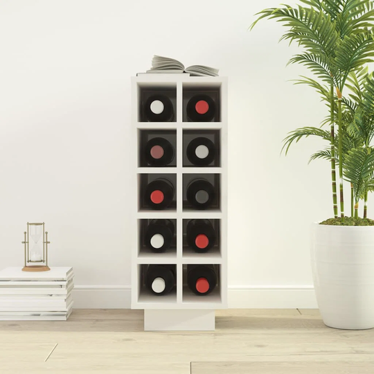 Laakkonen 10 Bottle Solid Wood Floor Wine Bottle Rack