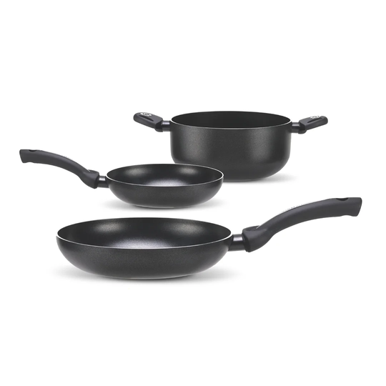 Black Diamond 3 Piece Aluminium Non Stick Cookware Set