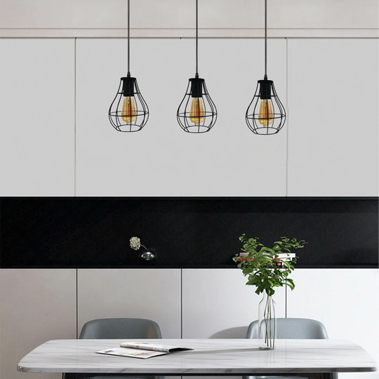 Ruffner 3 - Light Kitchen Island Geometric Pendant