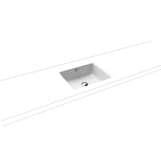 Manhattan White Steel Enamel Rectangular Under Counter Basin Bathroom Sink