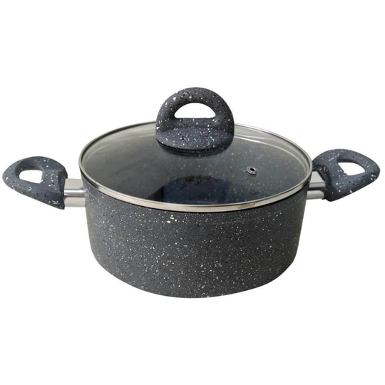 Wonderchef Granite Non-Stick Aluminium Round Casserole Dish with Lid