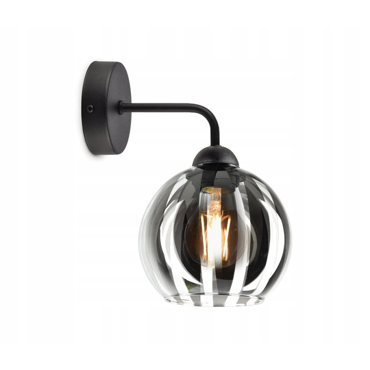 Streicher 1 - Light Black/Chrome Armed Sconce