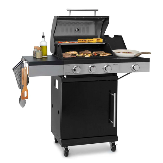 Klarstein 3 - Burner Free Standing Liquid Propane 0 BTU Gas Grill with Side Burner and Cabinet