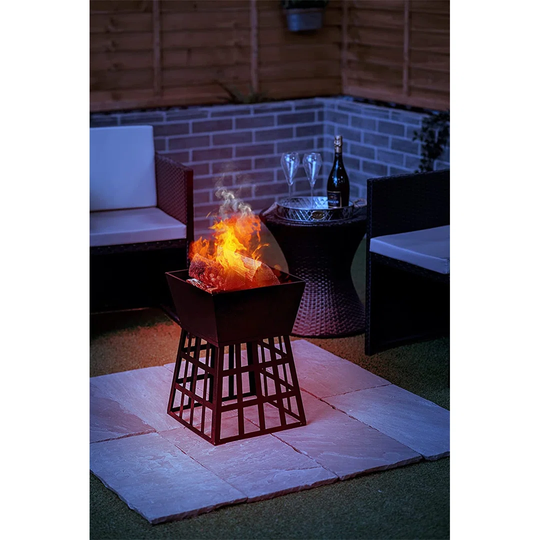 Pierro 138Cm H x 45Cm W Iron Wood Burning Outdoor Fire Pit