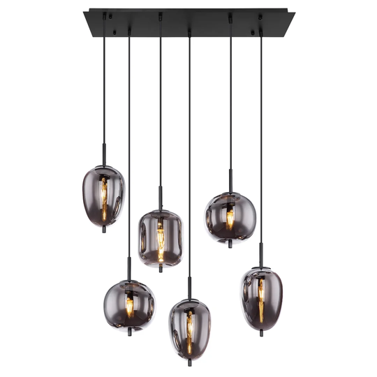 6 - Light Kitchen Island Jar Pendant