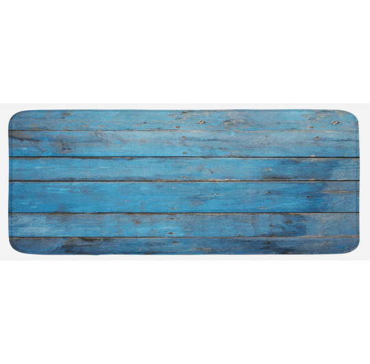 Buendia Rustic Watercolour Wooden Planks Kitchen Mat