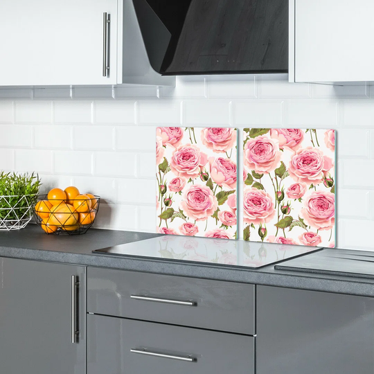 Marez Orginal Painted Roses Plants Flowers Chopping Board