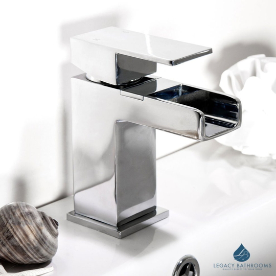 Basin tap waterfall effect Bathroom sink mono mixer
