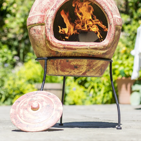 Bjorn Clay Wood Burning Chiminea
