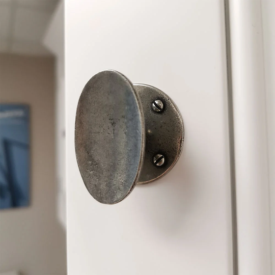 Chatton Genuine Pewter Oval Cabinet and Drawer Knob