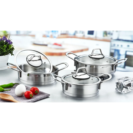 Belfry Kitchen Hal 6 Piece Stainless Steel Cookware Set