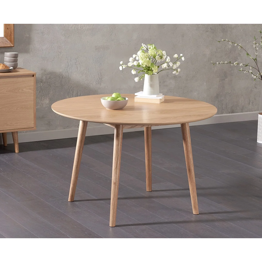 Erdem Round Oak Dining Table