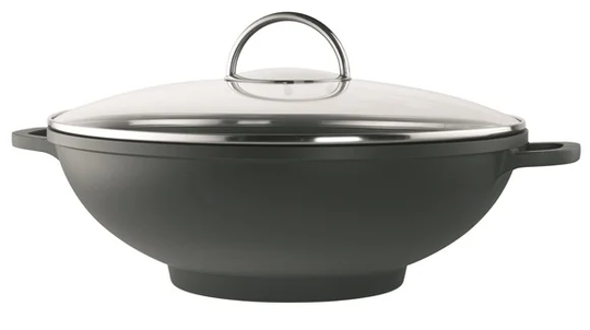 Modena 32cm Non-Stick Aluminum Wok with Lid