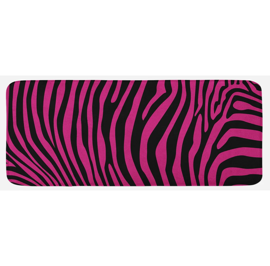 Hibbler Pink Zebra Animal Boho Kitchen Mat