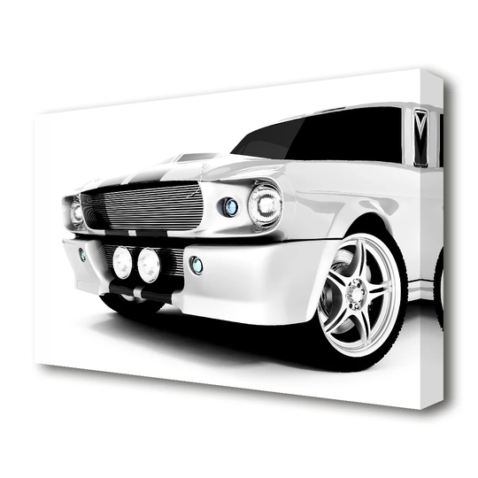 Mustang Grill - Wrapped Canvas Photograph Print
