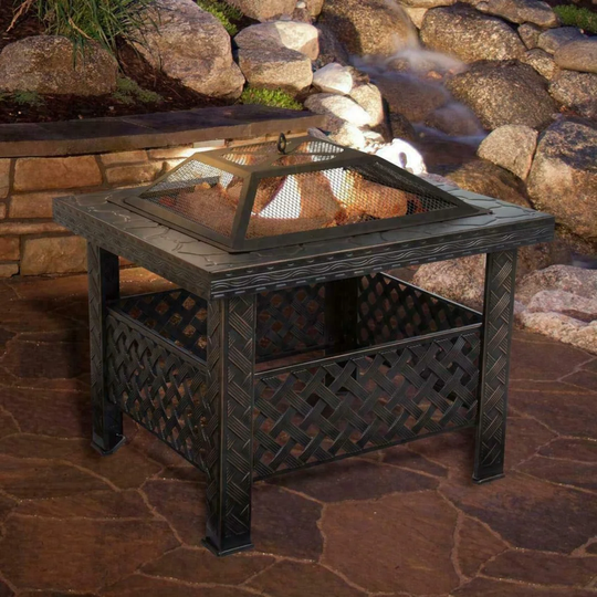 Buffington 49Cm H x 66Cm W Cast Iron Wood Burning Outdoor Fire Pit with Lid