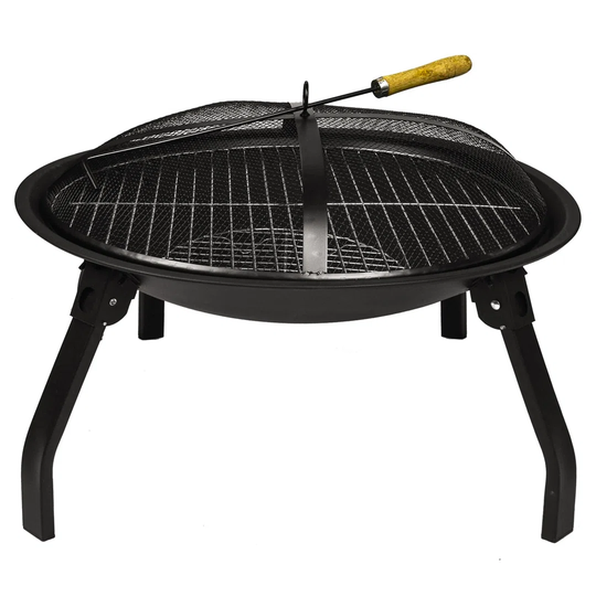 Bulle 43Cm H x 55Cm W Copper Wood Burning Outdoor Fire Pit with Lid