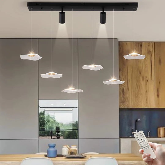 8-Light Kitchen Island LED Pendant