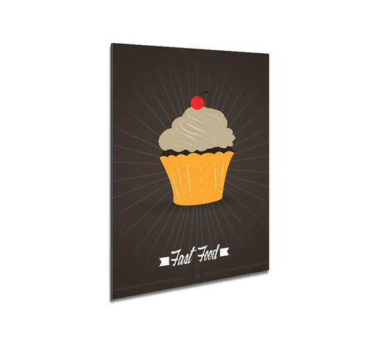 Cupcake 4 - Unframed Graphic Art on Metal