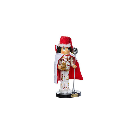 Elvis Presley Kurt Adler Elvis in White Suit Nutcracker, 10-Inch