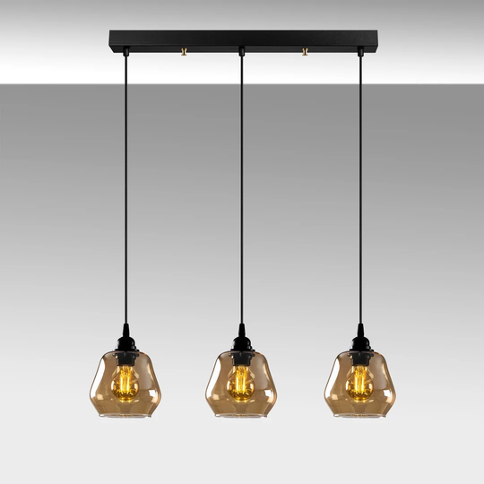 Presswood 3 - Light Kitchen Island Geometric Pendant