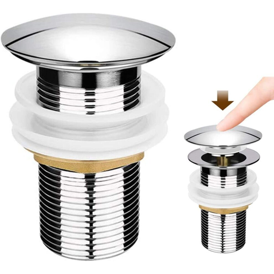 Basin Sink Waste Unslotted Basin Sink Tap Push Pop Up Click Clack Sprung Plug