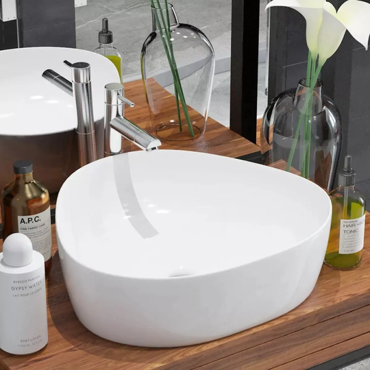 Robena Ceramic Triangular 460 mm Countertop Basin